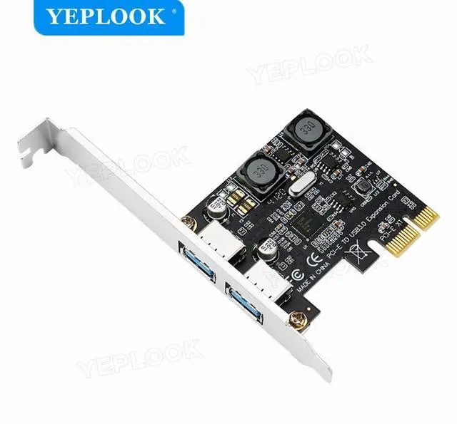 Alt view image 2 of 6 - PCI-E 2 Port USB3.0 Expansion Card High Speed 5Gbps Adapter Card PCIe USB3.0 Converter 4A Self-powered VIA Chipset with Bracket