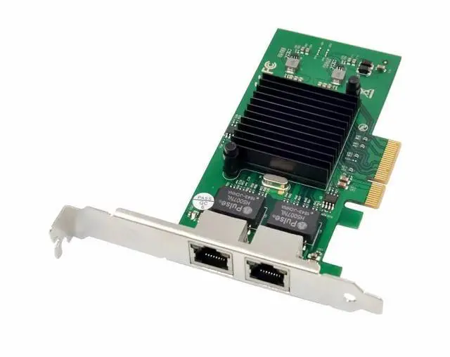 Alt view image 5 of 6 - PCI-E X4 Dual RJ45 10/100/1000Mbps 1G Gigabit Server Ethernet Network Card Adapter NIC 82576EB Chipset with 8CM & 12CM Brackets