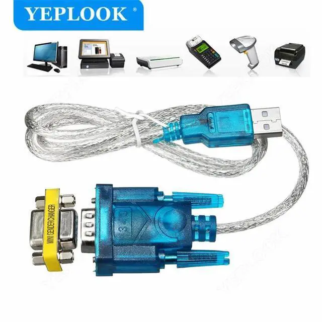 Alt view image 4 of 6 - USB2.0 to RS232 DB9 9Pin Male COM Port Serial Cable 0.8Meter with Female to Female Connector Chipset CH340 with CD Driver