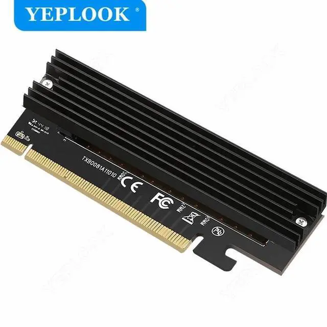 Main image of PCIE 3.0 to M.2 NGFF NVME Adapter Card Support X4 X16 2280 2260 2242 2230 SSD M Key High Speed Adapter Riser Card with Heat Sink