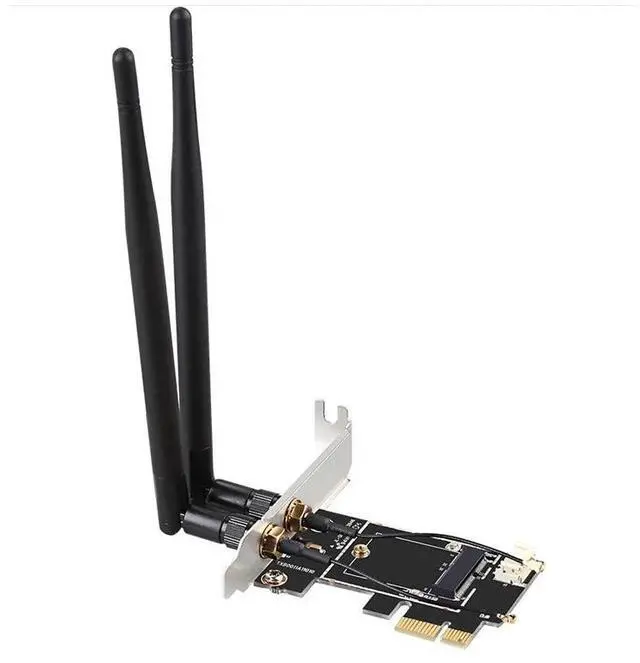 Alt view image 3 of 6 - M.2 to PCIe 1x Desktop Wifi Adapter Card for Wifi Card AX210 AX200 AC9260 8265 8260 7265 7260 1535 QCNFA344 Free Bluetooth Cable
