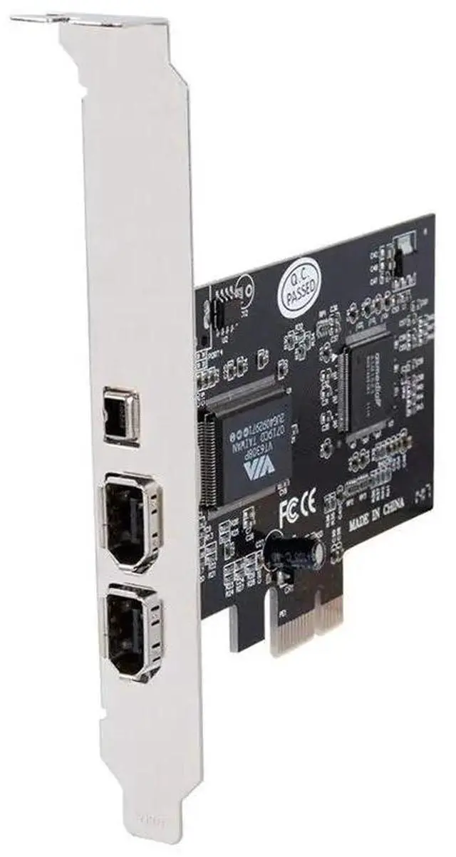 Alt view image 4 of 6 - PCIe x1 DV Camera Audio HD Video Capture Card IEEE Firewire 1394 3x 6Pin+1x 4Pin Adapter Card with 6Pin to 4Pin Cable 800Mbps