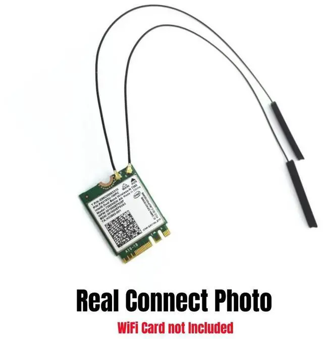 Alt view image 2 of 6 - 2 PCS WiFi Antennas for M.2 NGFF Wifi Card AX411 AX211 AX210 AX200 AX201 AC9260 AC9560 AC8265 AC8260 AC7265 AC7260 AC3168 AC3165