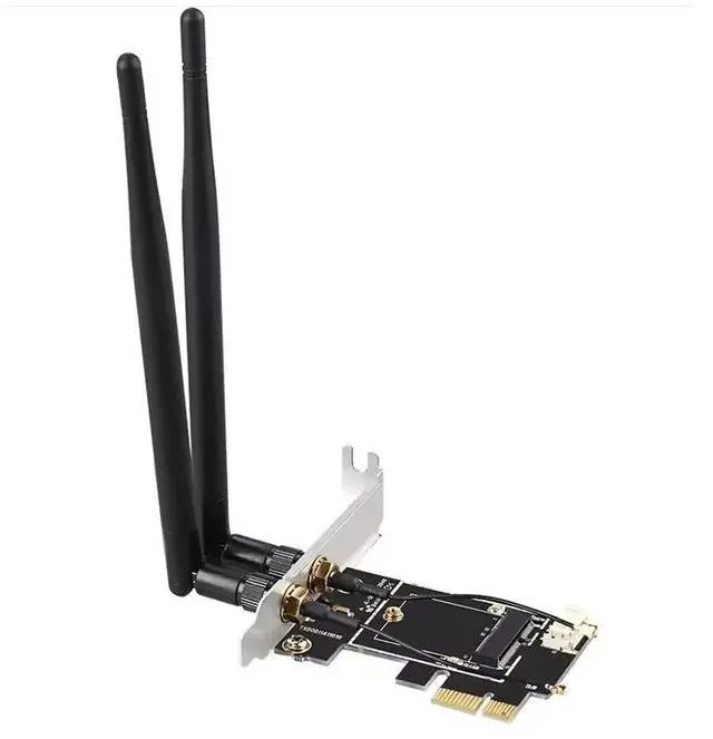 Alt view image 3 of 6 - NGFF M.2 to PCI-E x1 Desktop PC Wifi Adapter for NGFF M.2 Wifi Card AX210 AX200 AC9260 AC8265 AC8260 AC7265 AC7260 AC3165 AC3160