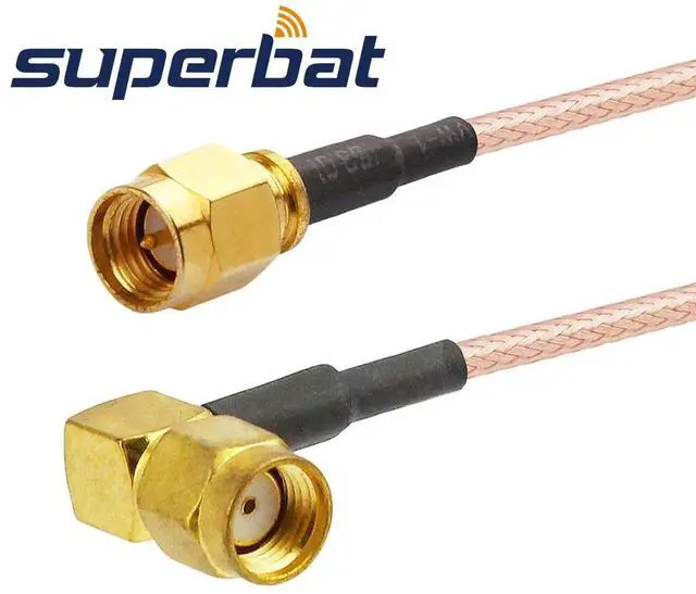 Main image of SMA Pigtail Cable SMA Plug to RP-SMA Male Right Angle RG316 15cm Extension for Wifi Antenna RF Coaxial Cable