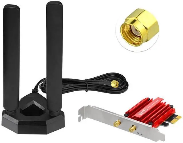 Alt view image 2 of 6 - WiFi 6E PCIe Card for Desktop PC,AX210 Tri Band WiFi Wireless Adapter with WiFi 6E Antenna, Bluetooth 5.3