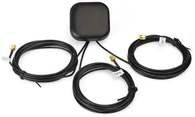 Alt view image 2 of 5 - 3 in 1 Funtion Multi-band GPS+WiFi+GSM Aerial Signal Booster Antenna SMA Male Connector 50ohm 3M Cable