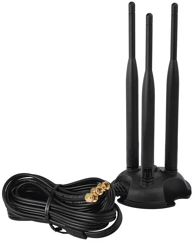 Alt view image 5 of 6 - 6dbi Dual Band 2.4GHz 5.8GHz Magnetic Base WiFi Antenna RP-SMA for Wireless Router Gateway PCI Express Network Cards