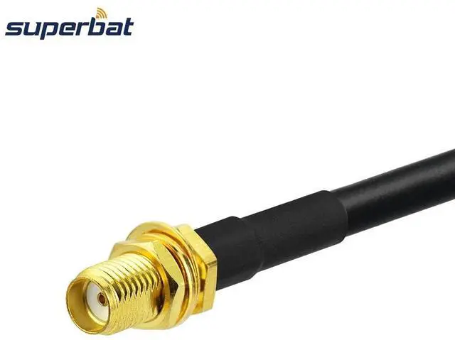 Alt view image 2 of 3 - 6FT SMA Male to SMA Female Bulkhead Wifi Connector with Pigtail LMR195 Antenna Cable 2M Straight Wireless Network