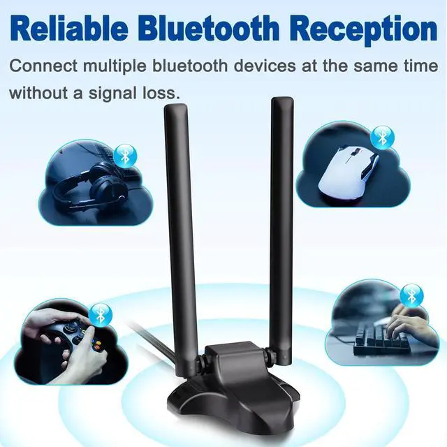 Alt view image 5 of 5 - 3dbi 2.4GHz 5GHz Dual Band WiFi Antenna RP-SMA 2m/6.5feet for Wireless Network Router Hotspots, Monkey King Game PC