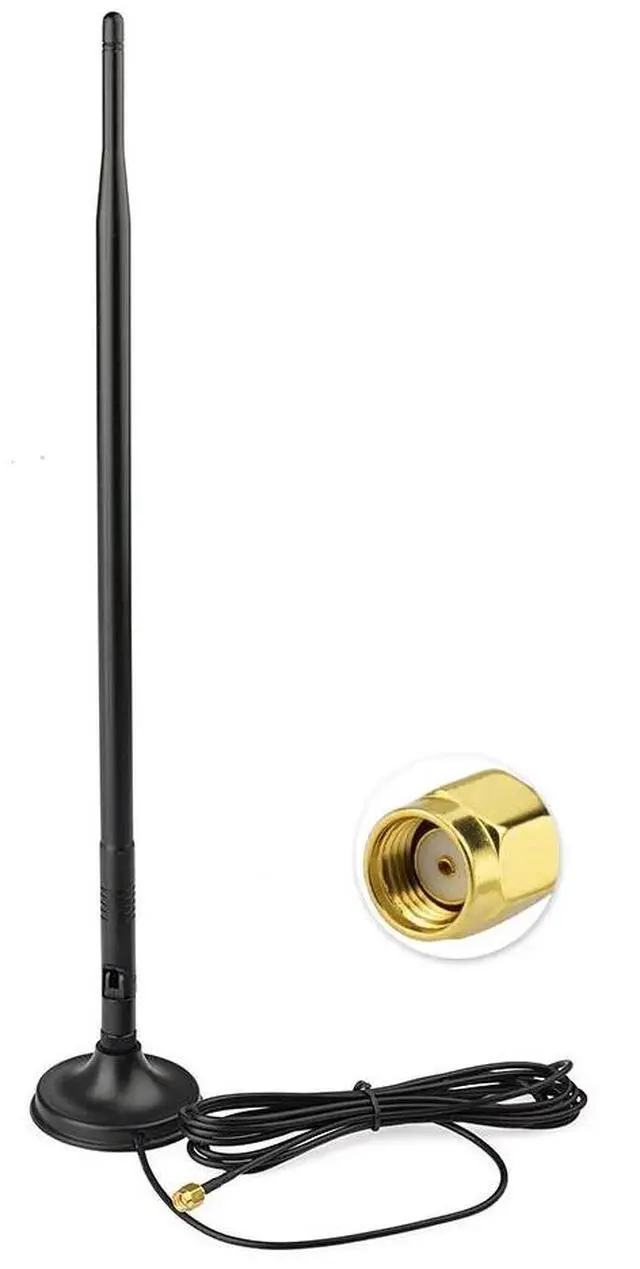 Main image of 12dbi 2.4GHz Omni Aerial Booster WiFi Antenna RP-SMA Male 280cm Cable for IEEE 802.11b/g Wireless Router WLAN PCI Card