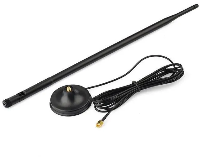 Alt view image 2 of 5 - 12dbi 2.4GHz Omni Aerial Booster WiFi Antenna RP-SMA Male 280cm Cable for IEEE 802.11b/g Wireless Router WLAN PCI Card