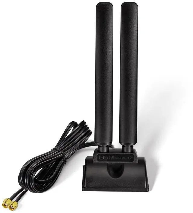 Alt view image 2 of 6 - 5dbi 2400-2500 MHz/5150-5850MHz/5900-7125MHz Tri-Band WiFi 6E Antenna for Monkey King Game PC FPV, Security Cameras