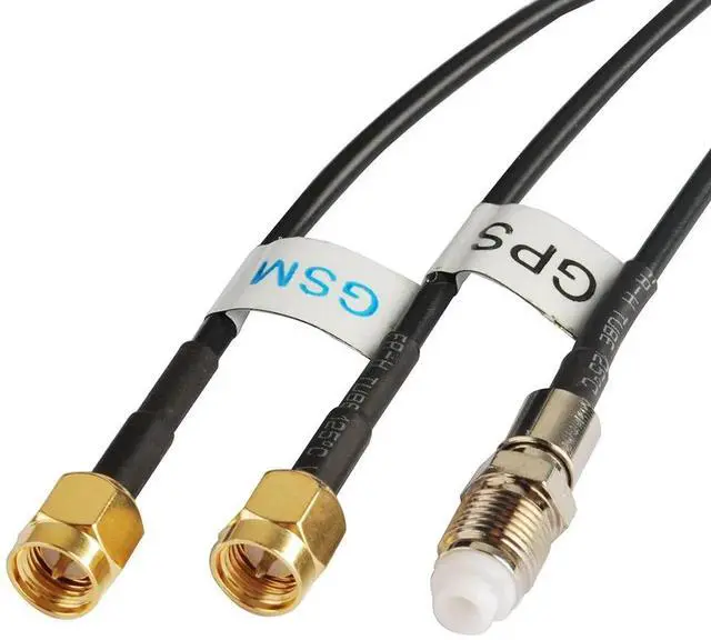 Alt view image 2 of 2 - Car Multi-band Combined Antenna Shark Fin Roof Mount GPS+GSM+WIFI SMA FME Pinside Connector RG174 3M Cable Weatherproof