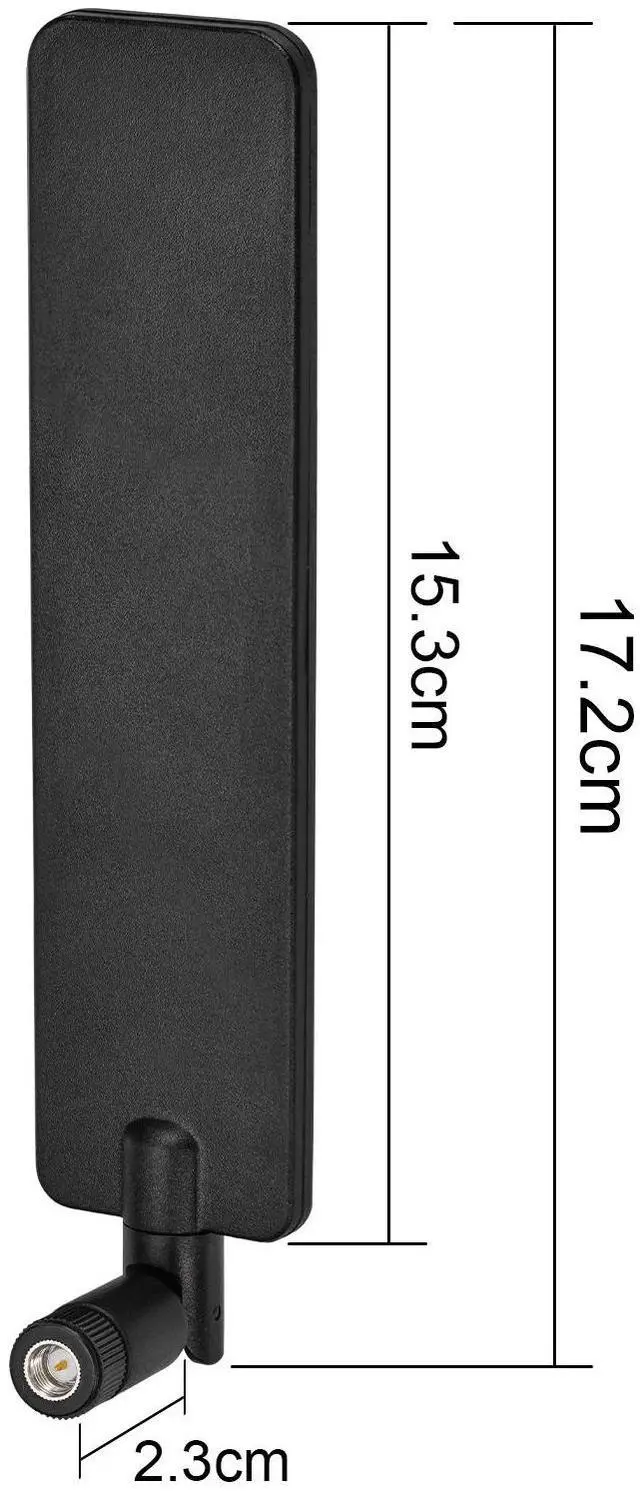 Alt view image 2 of 6 - 2XTri-Band WiFi 6E Antenna 8dBi 2.4/5/6GHz RP-SMA Male,MIMO Omnidirectional Antenna for Router,Network Card,IP Camera