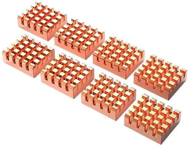 Main image of 8pcs Graphics Memory Heat Sink Pure Copper Heat Sink For Motherboard Graphics Card Sound Card Chip Small Heatsink