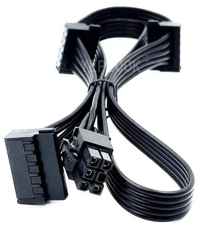Alt view image 6 of 6 - ForCorsair RMx PSU, 6Pin to 3 SATA Angled HDD SSD Power Cable ForCorsair RM1000x, RM850x, RM750x, RM650x, RM550x Modular Power