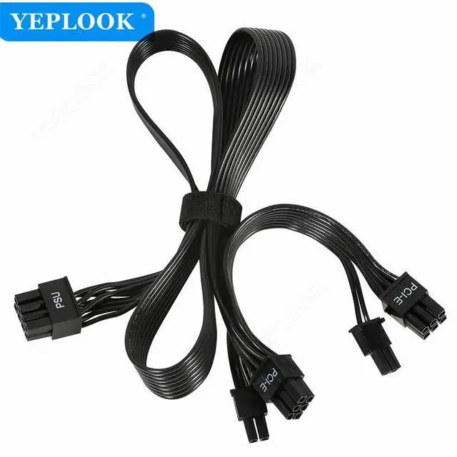 Alt view image 5 of 6 - PSU 8Pin to PCIe Dual 8Pin 6+2Pin VGA GPU Power Cable ForCooler Master MasterWatt 750W, 650W, 550W, 450W Modular Power, 60+20CM