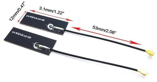 Alt view image 5 of 6 - 2pcs Mini PCI-E Wifi Internal Antenna Universal Laptop Wifi Bluetooth-com Yellow Film Antenna for Wireless Card