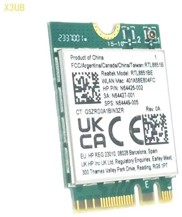 Alt view image 2 of 6 - X3UB AX900 RTL8851BE WiFi6 5Ghz Networking Adapter For PC Desktop Laptop Double Band Bluetooth-compatible 5.2 Support