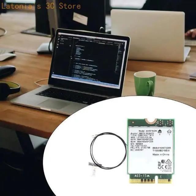 Alt view image 3 of 6 - X3UB Advanced AX201NGW Wireless Networking Card for Fast Internet Connection on Win10/11 M.2 CNVio2 Interfaced