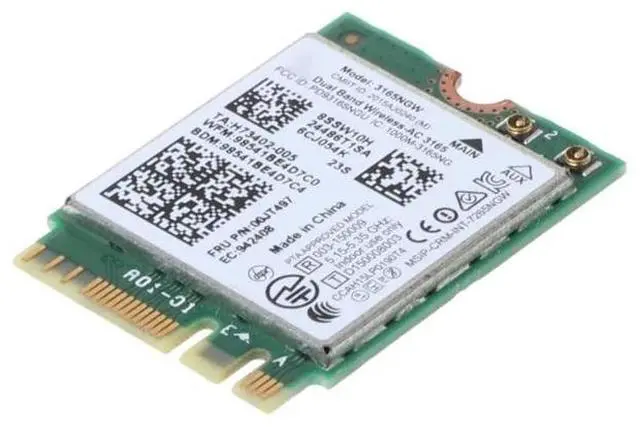 Alt view image 4 of 6 - ForIntel 00JT497 Dual Band Wireless-AC 3165 BT4.0 2.4G 433M NGFF 3165NGW Wireless Card for . ThinkPad