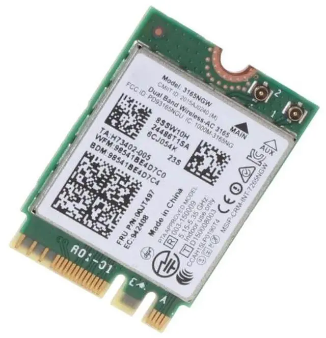 Alt view image 5 of 6 - ForIntel 00JT497 Dual Band Wireless-AC 3165 BT4.0 2.4G 433M NGFF 3165NGW Wireless Card for . ThinkPad