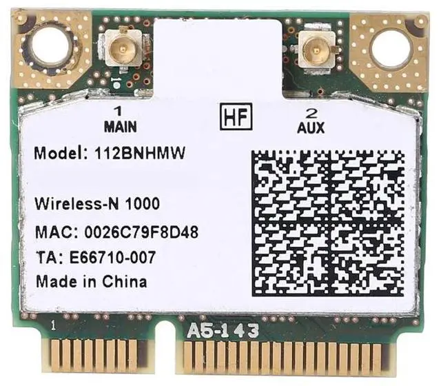 Main image of ForCentrino Wireless-N 1000 Wifi Link1000 112BNHMW 300Mbps Half Mini Pci-e Wireless Card