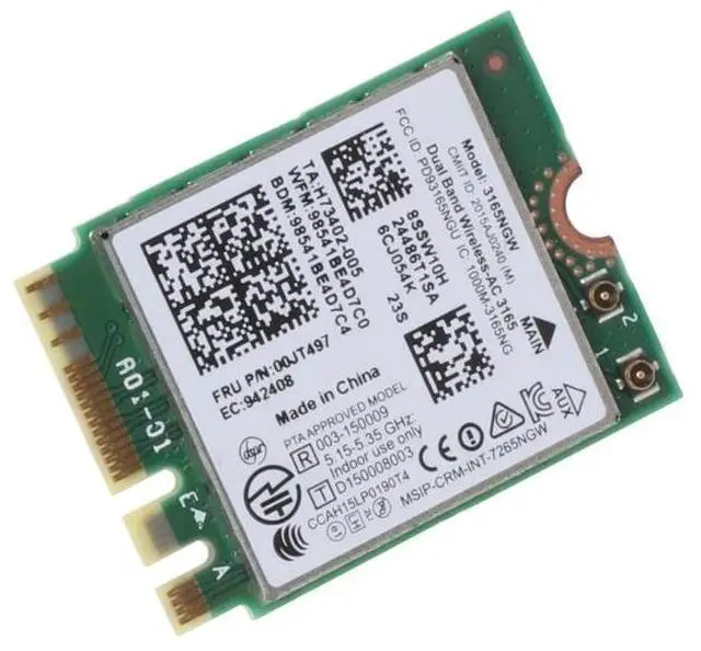 Alt view image 6 of 6 - ForIntel 00JT497 Dual Band Wireless-AC 3165 BT4.0 2.4G 433M NGFF 3165NGW Wireless Card for . ThinkPad