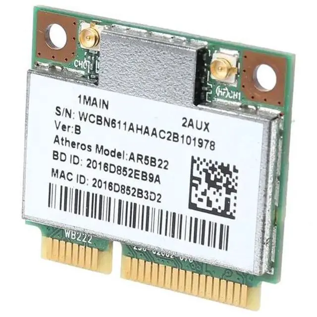Alt view image 4 of 6 - AR9462 AR5B22 WB222 Half Mini PCIe 300Mbps Bluetooth4.0 WLAN Wifi Wireless Card Adapter for PC Computer Laptop