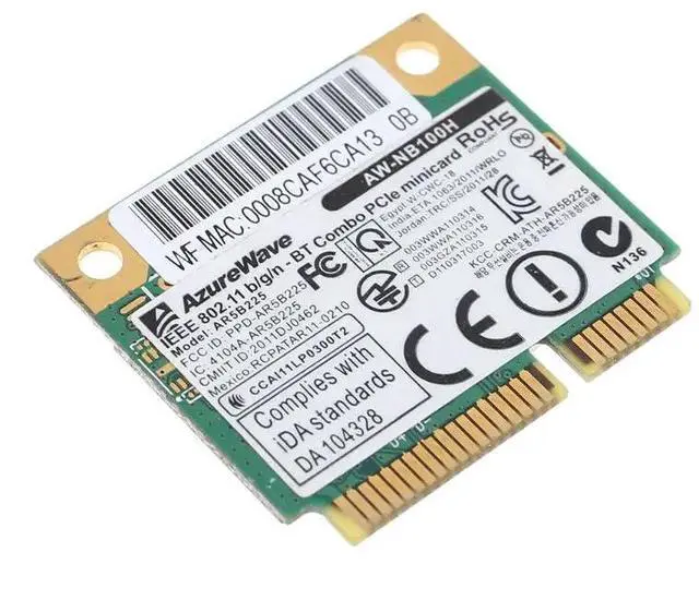 Alt view image 4 of 6 - AW-NB097H AW-NB100H AW-NB126H AR9485 AR3012 AR5B225 300Mbps Half Mini PCI-Express BT4.0 Wlan Wireless Wifi Card Adapter