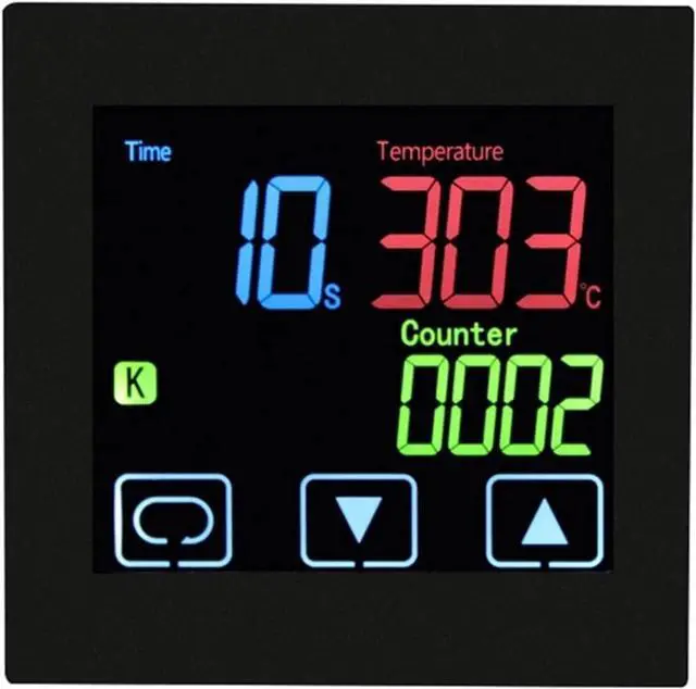 Alt view image 3 of 6 - Temperature Controller Thermostat with Timer and Counter Function LCD Display Touch Screen Time Alarm PID Heat Press Temperature Controller(Relay Output)