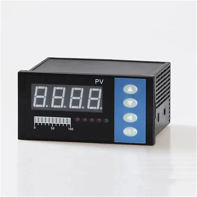 Alt view image 4 of 6 - 4-20mA DC Input Water Liquid Level Pressure Controller with 4 Ways Relay and DC24V Voltage Output Water Liquid Level Meter(48x96mm)