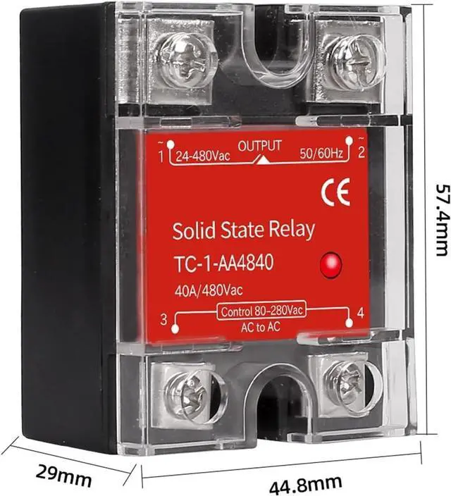 Alt view image 2 of 4 - SSR-10AA SSR-25AA SSR-40AA Solid State Relay SSR AA Single Phase AC Control AC Heat Sink 80-280VAC Control 10A 25A 40A 60A 100A(100AA)