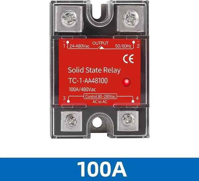 Alt view image 3 of 4 - SSR-10AA SSR-25AA SSR-40AA Solid State Relay SSR AA Single Phase AC Control AC Heat Sink 80-280VAC Control 10A 25A 40A 60A 100A(100AA)