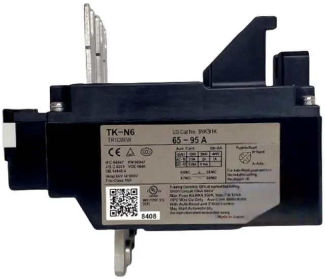 Alt view image 2 of 3 - Thermal Overload Relay TK-N6 65-95A for Motor Protection