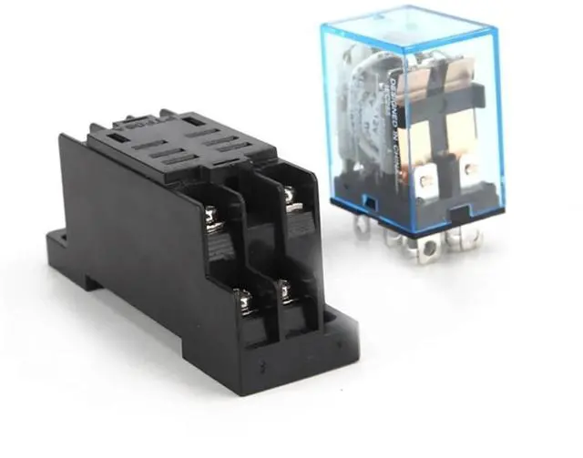 Alt view image 3 of 6 - Intermediate Relay HH62P LY2NJ 10A Mini Electromagnetic Relay AC/DC 12V 24V 110V 220V 380V with 8 Pins Socket Base PTF08A (DC-12V-With-socket)