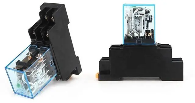Alt view image 5 of 6 - Intermediate Relay HH62P LY2NJ 10A Mini Electromagnetic Relay AC/DC 12V 24V 110V 220V 380V with 8 Pins Socket Base PTF08A (DC-12V-With-socket)