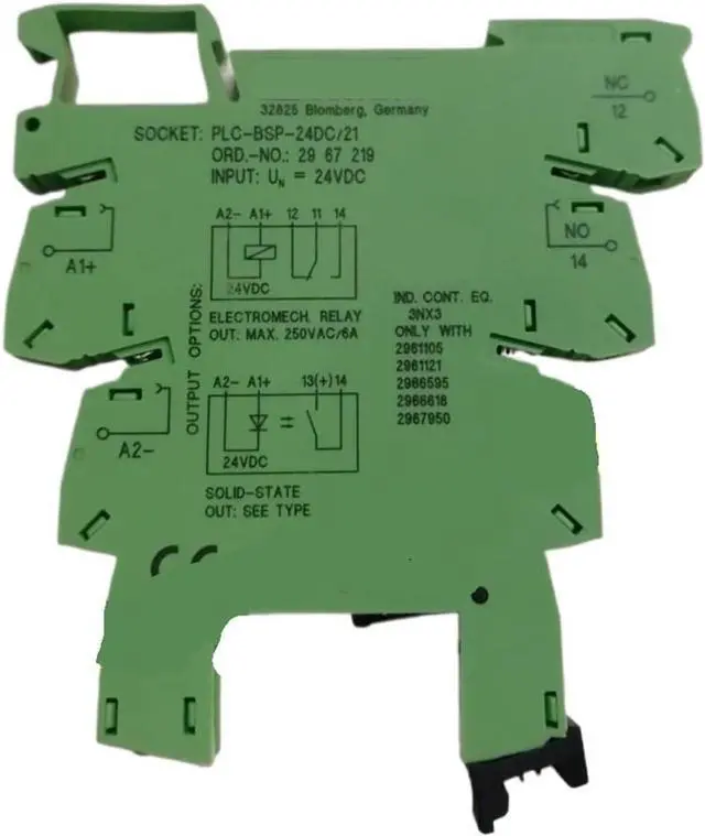 Main image of 1pcs No.2961105 Relay Base PLC-BSP-24DC/21 No.2967219(NO2967219)