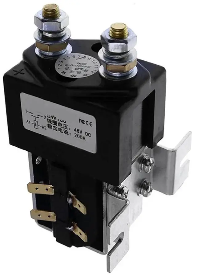 Alt view image 4 of 5 - 48V Contactor Solenoid Relay for Electric Forklift Vehicle Golf Cart Robot Wagon Replace SW180 SW180B-108