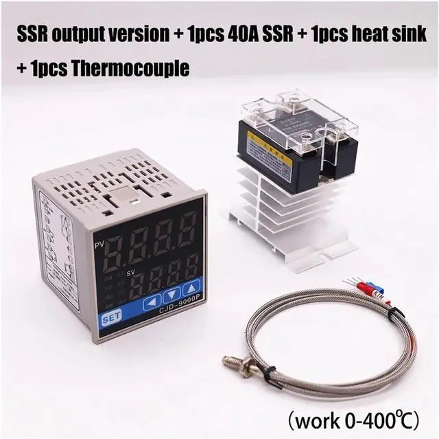 Alt view image 2 of 4 - Digital programmable Temperature Curve Thermostat Temperature and Timer 2 in 1 ramp soak pid Temperature Controller(Add SSR and Sensor)