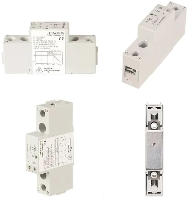 Alt view image 2 of 3 - TRA23D25 25A Auto Solid State Relay Module DC to AC 3V 3.3V 5V 12V 24VDC in Out 24-280VAC Voltage SSR Relay Board(TRA23D25)