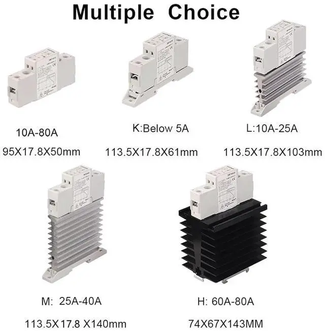 Alt view image 3 of 3 - TRA23D25 25A Auto Solid State Relay Module DC to AC 3V 3.3V 5V 12V 24VDC in Out 24-280VAC Voltage SSR Relay Board(TRA23D25)
