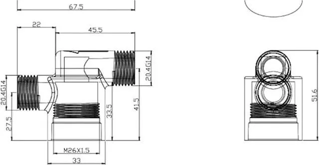 Alt view image 2 of 6 - 1PCS G1/2 Micro Water Flow Generator Digital Display Faucet Household Smart Bathroom Digital Display Generator 4 Points Screw Thread