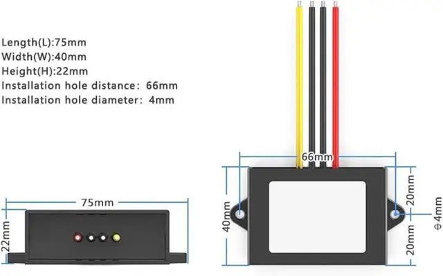 Alt view image 2 of 6 - Contrôleur de Puissance Automobile 24V à 48V 1A2A DC, 18-45V à 48V, Module Croix DC-DC(OUTput2A)