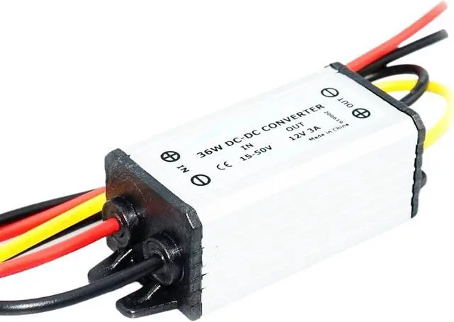 Main image of 60V 48V 24V 36V to 12V 3A 1A 2A 15-80 Volt to 12 Volt 36W Power Supply for Cars Solar DC DC Converter Regulator(15V-80V to 12V 3A)