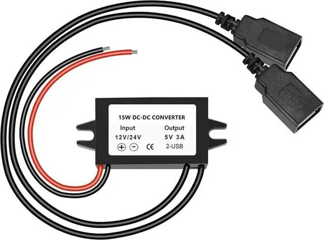 Main image of 8-35V to 5V Step-Down Converter Module 12V/24V to 5V 3A 15W USB Output Power Supply Charger