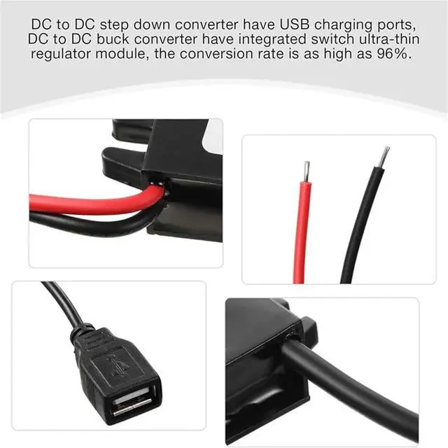 Alt view image 4 of 6 - 8-35V to 5V Step-Down Converter Module 12V/24V to 5V 3A 15W USB Output Power Supply Charger