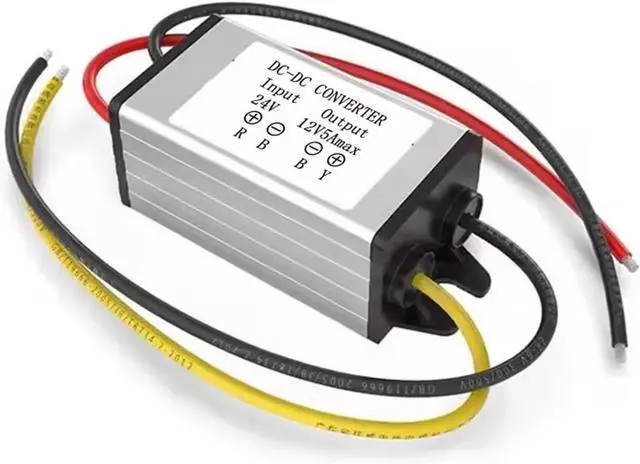 Alt view image 6 of 6 - 24 V to 12 V Downward Converter Reducer 5A 60 W Power Supply Adapter for Car Truck Vehicle Boat Solar System (Input 15-35v)