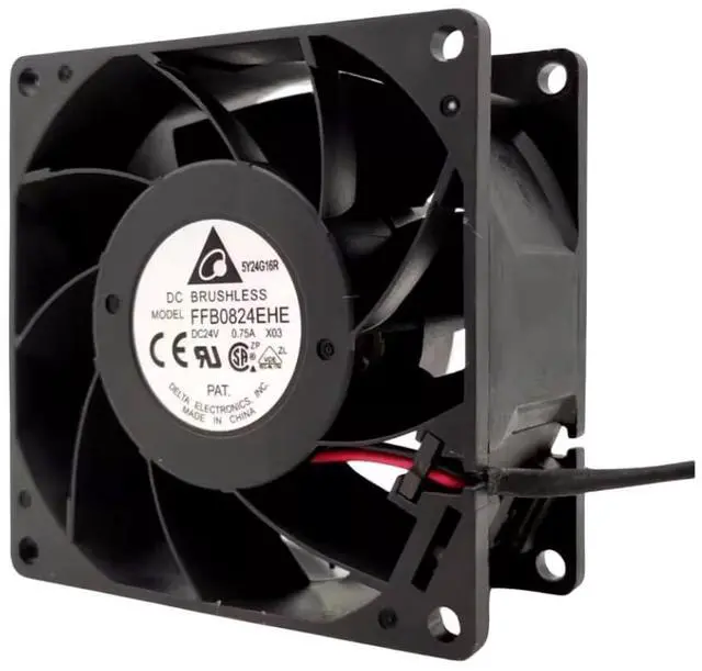 Alt view image 2 of 4 - FFB0824EHE 24V 0.75A 8038 Cooling Fan 80X80X38MM 2-Wire